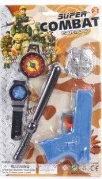 Игр.набор Военная полиция, пистолет, значок, часы, компас, дубинка Медведь Калуга