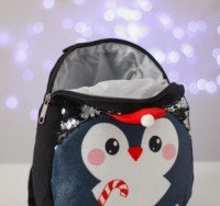 Рюкзак детский «Пингвин», с пайетками, новогодний, 26х24 см Медведь Калуга
