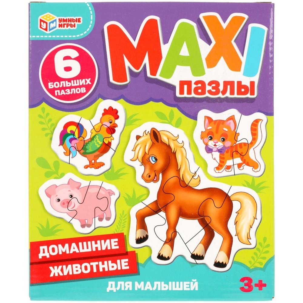 Купить 322643 Домашние животные. Макси-пазлы для малышей.Коробка  150*180*40. 6 пазлов. Умные игры в кор.5 - Медведь Калуга