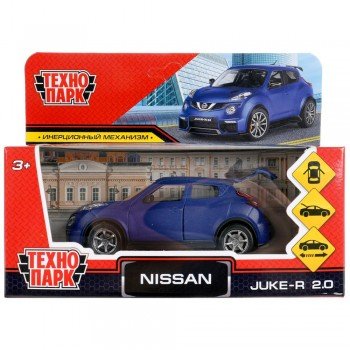 313417   Машина металл NISSAN JUKE-R 2.0 SOFT 12 см, двер, багаж, инерц, синий, кор. Технопарк в кор Медведь Калуга
