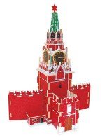 Пазл деревянный 3D. Кремль. Спасская башня. Серия Достопримечательности мира. Размер 23,5*37,5 см.ГЕ Медведь Калуга