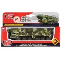 221259 Машина металл ракетный комплекс, 15 см, дверь, инерция, подвижные детали Технопарк в кор.2*36шт Медведь Калуга