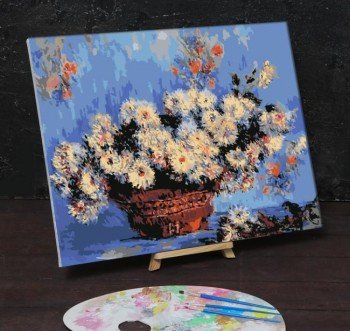 Картина по номерам на холсте с подрамником «Хризантемы» Клод Моне 40х50 см Медведь Калуга