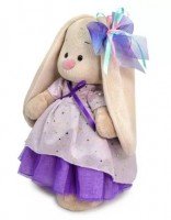 Зайка Ми в платье с блестками 25 см Медведь Калуга