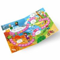 Книжка с заданиями и наклейками. Времена года. 21х29,7 см. 10 стр. ГЕОДОМ (ISBN 978-5-907405-04-2) Медведь Калуга