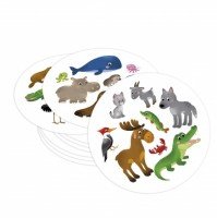 Игра карточная. Серия Найди-схвати. Животные. 57 карточек. 8,2х8,2 см. ГЕОДОМ (ISBN нет) Медведь Калуга