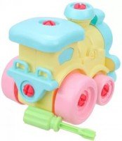 Конструктор-скрутка Паровоз, отвертка в комплекте, пакет Медведь Калуга