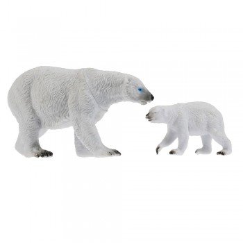 299985   Игрушка пластизоль Животные Мамы и малыши (белая медведица и медвежонок) Играем вместе в ко Медведь Калуга