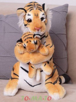 Мягкая игрушка Тигр с детенышем DW303007811BR Медведь Калуга