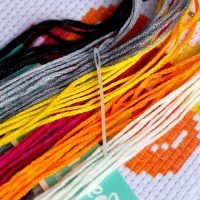 Вышивка крестиком для детей «Енот» 14 х 10 см. Набор для творчества Медведь Калуга