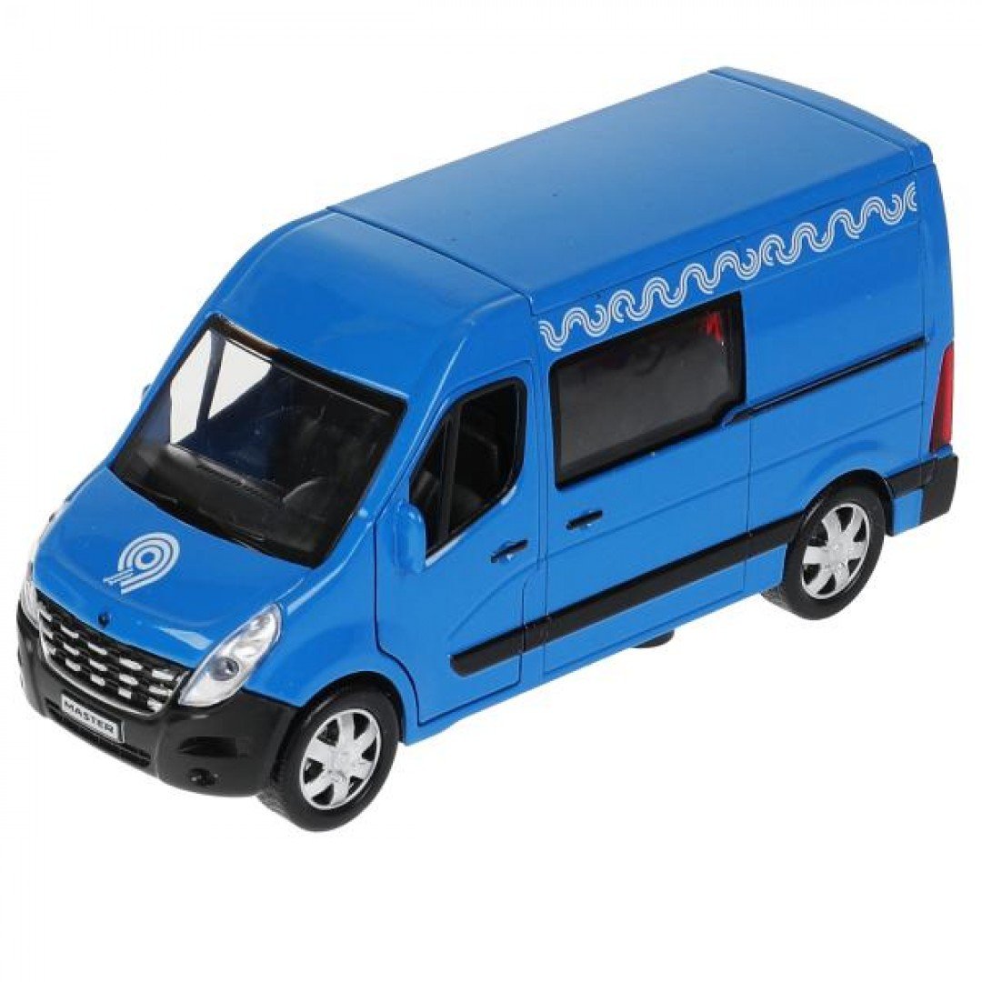 Купить 326463 Машина металл RENAULT master МИКРОАВТОБУС 14 см, двери,  инерц, синий, кор. Технопарк в кор. - Медведь Калуга