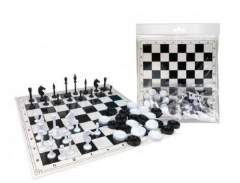 Шашки+шахматы (в пак.), арт. 07147 Медведь Калуга