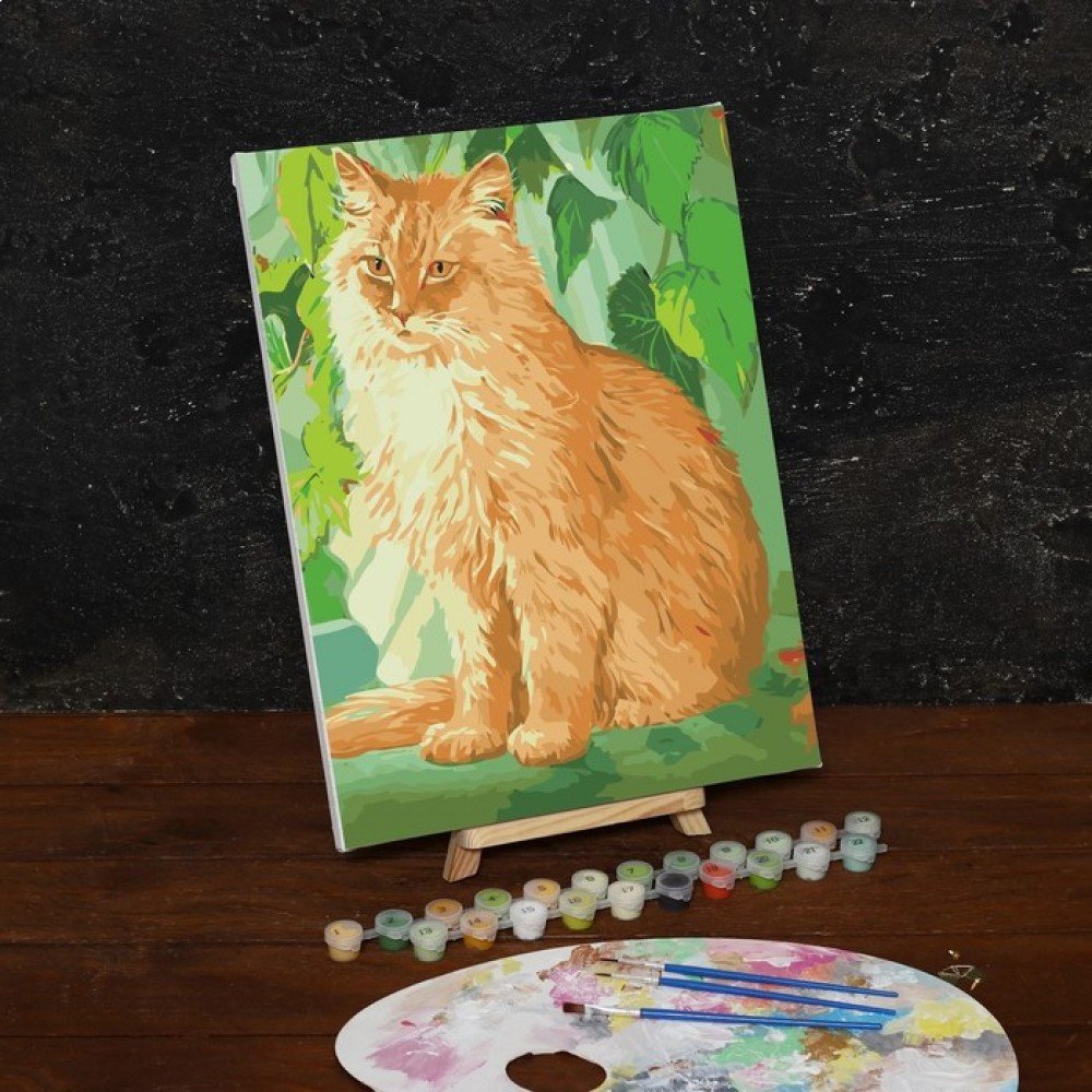 Картина по номерам на холсте с подрамником «Рыжий кот», 40х30 см Медведь Калуга