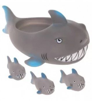 Набор игрушек для купания Акулы, 4 шт, сетка Медведь Калуга