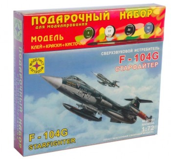 ПН207201  Игрушка самолет  сверхзвуковой истребитель F-104G "Старфайтер" (1:72) Медведь Калуга