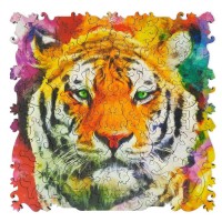 Фигурный деревянный пазл ANIMAL ART, «Тигр» 108 деталей Медведь Калуга
