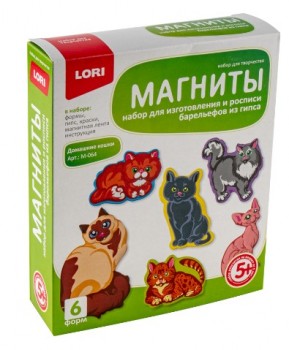 М-064 Фигурки на магнитах "Домашние кошки" Медведь Калуга