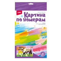Ркн-078 Картина по номерам для малышей "Пара лошадей" Медведь Калуга