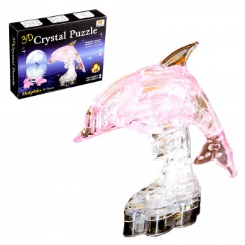 Пазл 3D кристаллический «Дельфин», 39 деталей, МИКС Медведь Калуга