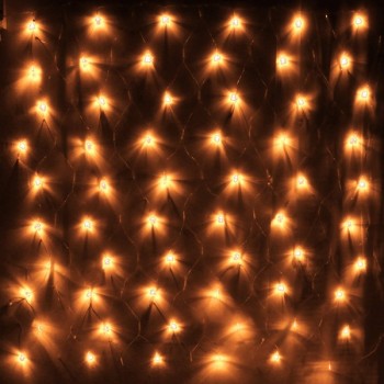 Гирлянда для дома СЕТКА ш2,0* в1,5м 144 лампы LED прозр.пров.,8 реж, IP-20, Теплый белый (возможност Медведь Калуга