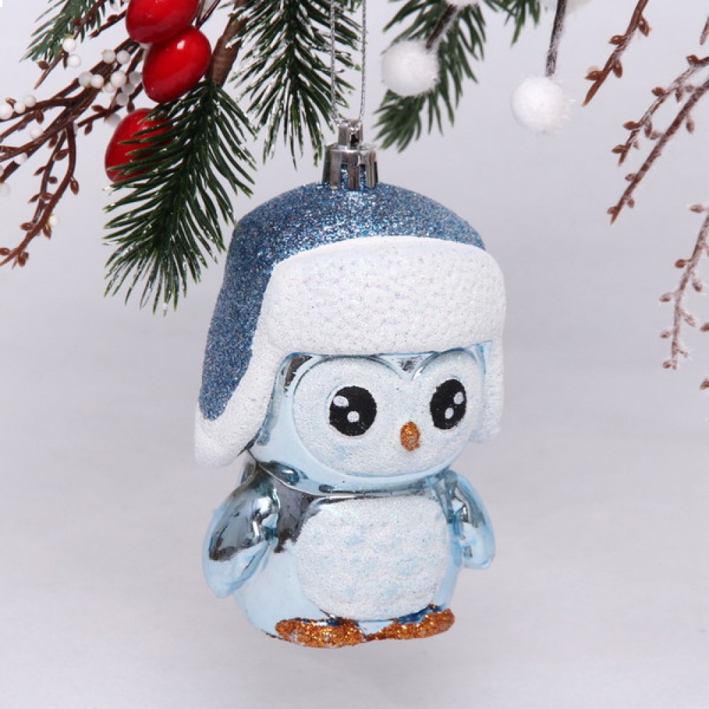 Ёлочная игрушка "Новогодний пингвин" 7*6*11 см, голубой Медведь Калуга