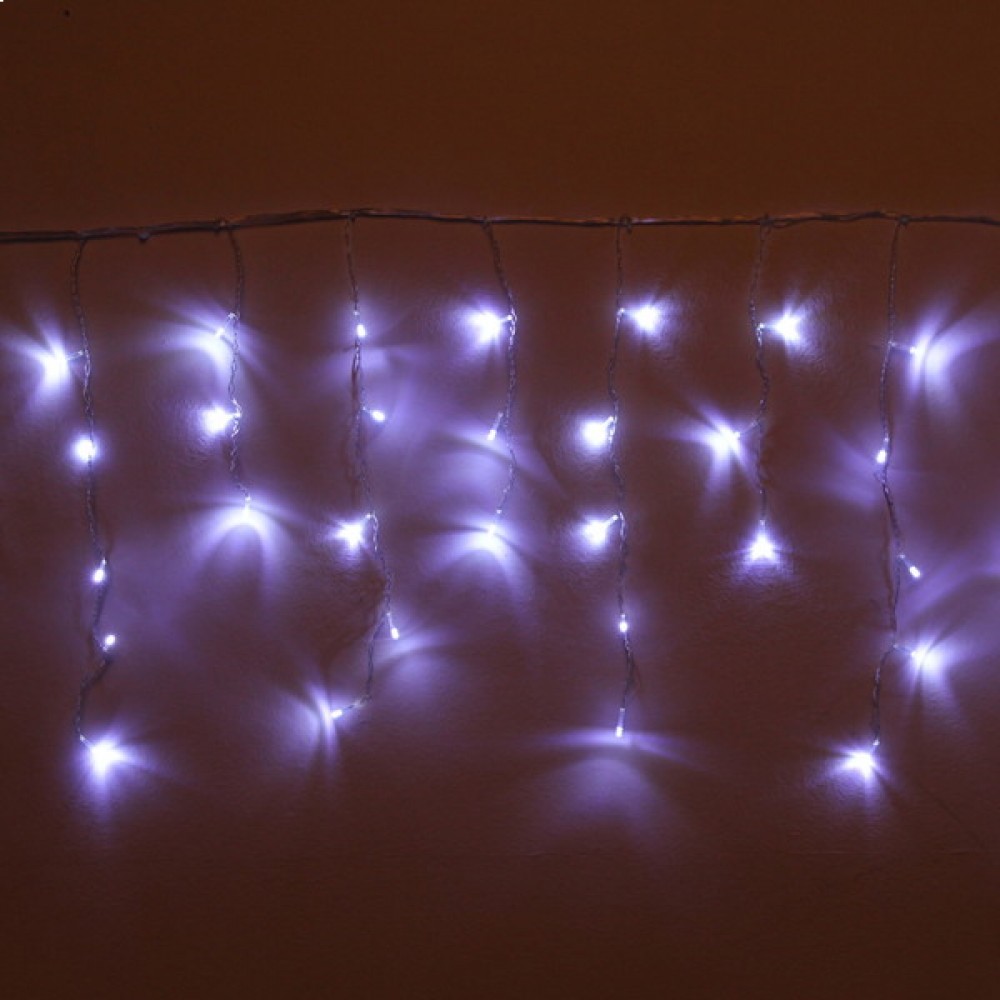 Гирлянда для дома БАХРОМА ш3м* в30/50 см 120 ламп LED, прозрачн.провод, 8 реж, IP-20, Белый (возможн Медведь Калуга