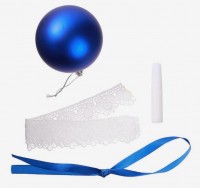 Набор для творчества "Новогодний шар" с кружевом, синий   7048606 Медведь Калуга