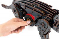Сборная модель деревянная, конструктор 3D EWA Механический Черный Кот (Кошка) Медведь Калуга
