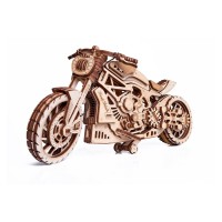 Механическая сборная модель Wood Trick Мотоцикл DMS Медведь Калуга