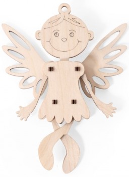 Набор деревянный для творчества Lemmo Игрушка елочная "Фея" Медведь Калуга