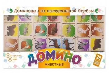 Домино Животные (бруски из березы) Медведь Калуга