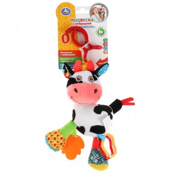 306983 Текстильная игрушка погремушка корова подвеска с вибрацией на блистере Умка в кор.125шт Медведь Калуга
