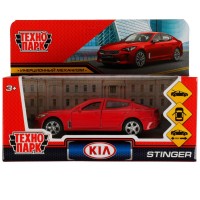 336380 Машина металл KIA STINGER длина 12 см, двери, багаж., инерц, красный, кор. Технопарк в кор.2* Медведь Калуга