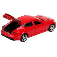336380 Машина металл KIA STINGER длина 12 см, двери, багаж., инерц, красный, кор. Технопарк в кор.2* Медведь Калуга