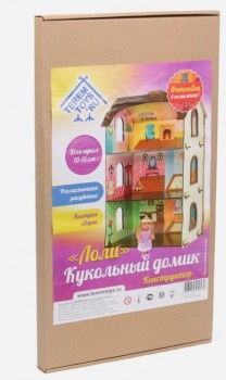 Деревянный домик с цветными обоями «Лоли» 5090172 Медведь Калуга