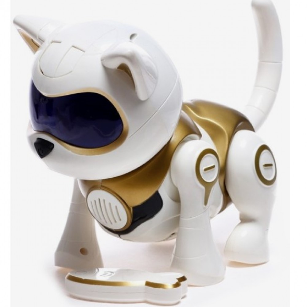 Робот-кошка, интерактивная «Новогодняя Шерри», русское озвучивание, цвет золотой