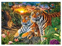 Пазлы 180 Семья тигров Медведь Калуга
