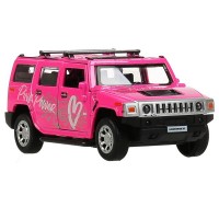 303052 Машина металл HUMMER H2 СПОРТ 12 см, двери, багаж, инерц, розовый, в кор. Технопарк в кор.2*3 Медведь Калуга