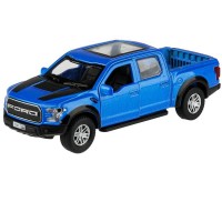 336386 Машина металл FORD F150 RAPTOR 12 см, двери, багаж, инерц, СИНИЙ, кор. Технопарк в кор.2*36шт Медведь Калуга