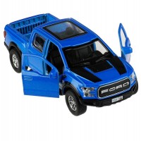 336386 Машина металл FORD F150 RAPTOR 12 см, двери, багаж, инерц, СИНИЙ, кор. Технопарк в кор.2*36шт Медведь Калуга
