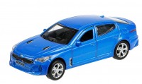 336387 Машина металл KIA STINGER длина 12 см, двери, багаж., инерц, СИНИЙ, кор. Технопарк в кор.2*36 Медведь Калуга