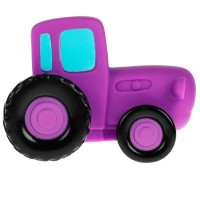 337908 Игрушка пластизоль для ванны СИНИЙ ТРАКТОР 10 см, 1шт, сетка розовый КАПИТОШКА в кор.50шт Медведь Калуга