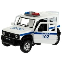 341155 Машина металл свет-звук SUZUKI JIMNY ПОЛИЦИЯ 11,5 см, двер, баг, инер, кор. Технопарк в кор.2 Медведь Калуга