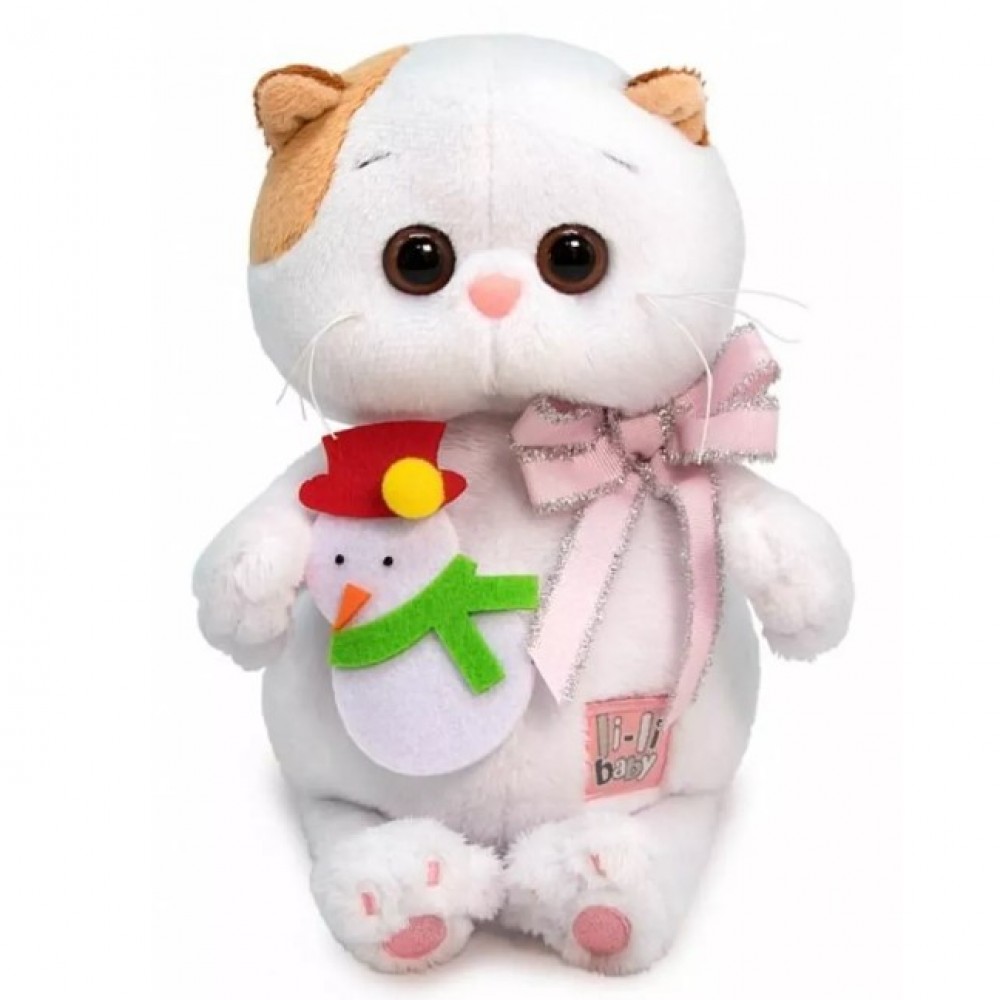 Кошечка Ли-Ли BABY с игрушкой Снеговик 20 см Медведь Калуга
