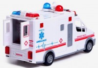 АВТОГРАД Машина "Скорая помощь", работает от батареек, свет и звук, SL-04692C   5187453 Медведь Калуга