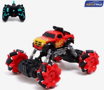 АВТОГРАД Джип радиоуправляемый DRIFT, 4WD, дрифт, работает от аккумулятора , цвет красный   7342482 Медведь Калуга