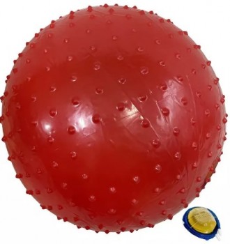 Мяч Фитнес Х- Match 55 см. с шипами массажный, ПВХ, красный Медведь Калуга
