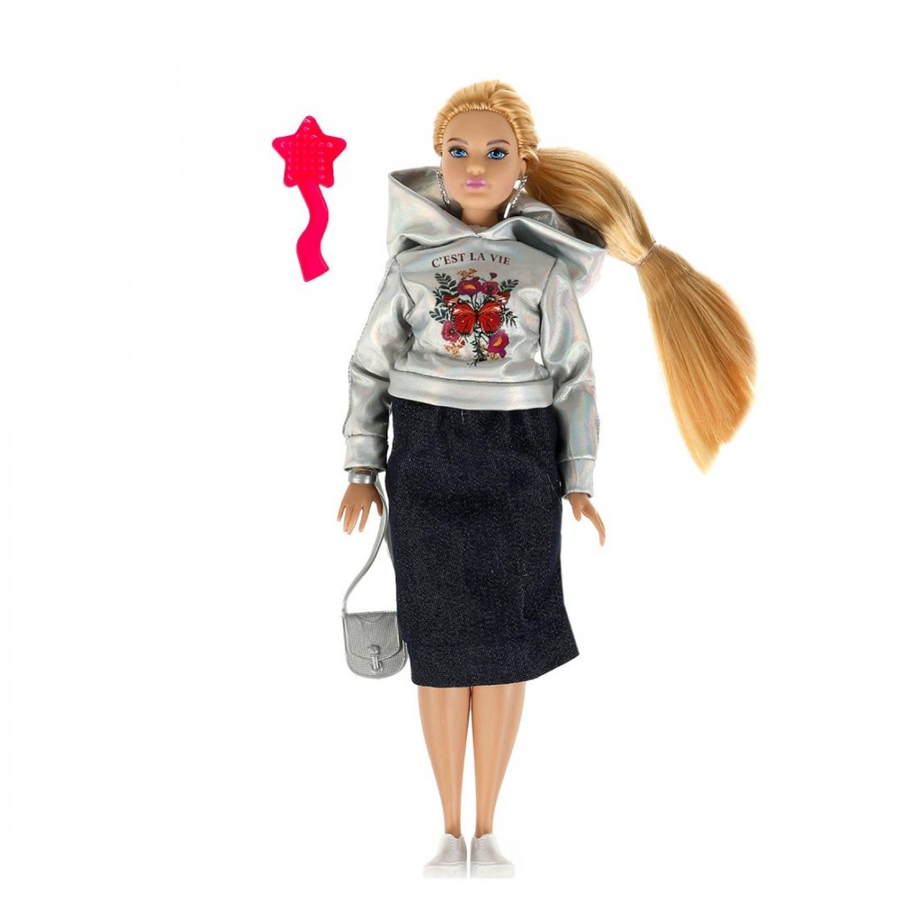 341145 Кукла 29 см София plus size, руки и ноги сгиб, акс, кор КАРАПУЗ в кор.24шт Медведь Калуга