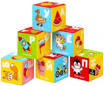 Мягкая игрушка Мяшечки кубики Азбука с картинкам Медведь Калуга