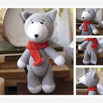 Амигуруми: Мягкая игрушка «Волчонок Дориан», набор для вязания, 10 ? 4 ? 14 см 2724100 Медведь Калуга